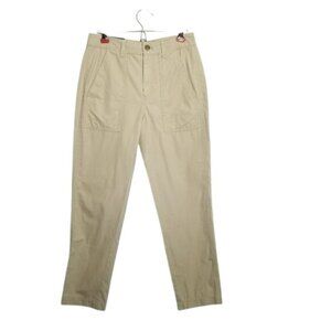 Banana Republic NWT Womens Organic‎ Cotton Straight Leg Pants Size 0 Beige